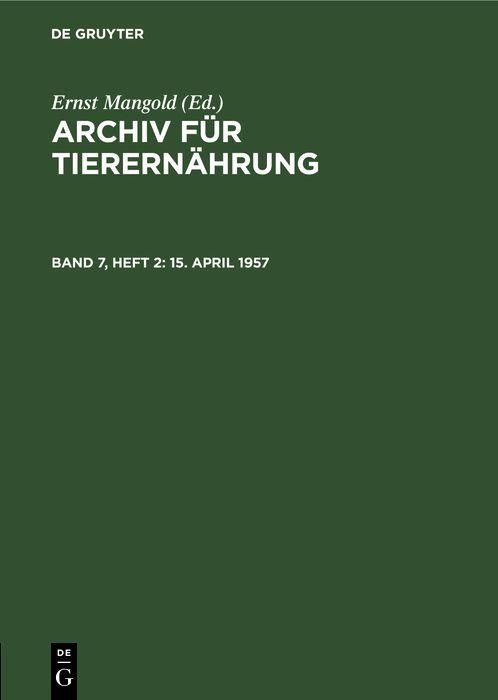 Produktbild: 15. April 1957