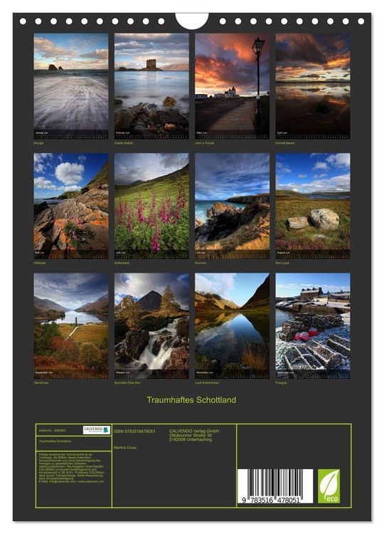 Produktbild: Traumhaftes Schottland (Wandkalender 2026 DIN A4 hoch), CALVENDO Monatskalender