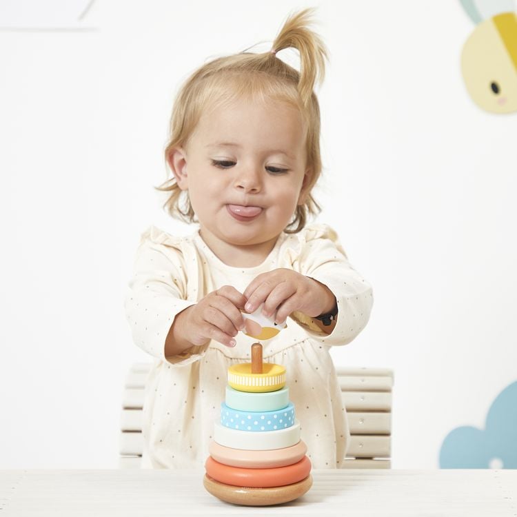 Produktbild: Holz-Stapelspiel Vogel & Nest ab 12 Monaten &ndash; 7-teilig