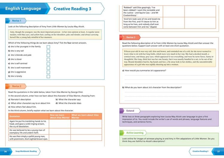 Produktbild: AQA GCSE 9-1 English Language Reading (Papers 1 & 2) Workbook
