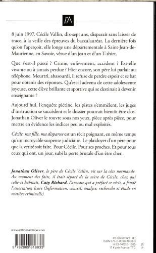 Produktbild: Cecile, Ma Fille, Ma Disparue ; la Quete D'Un Pere