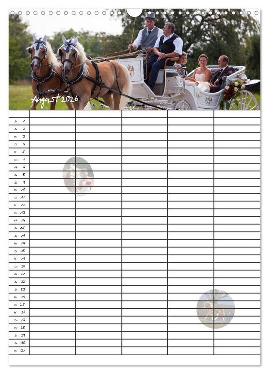 Produktbild: Haflinger Pferde - Stall- und Familienplaner 2026 (Wandkalender 2026 DIN A3 hoch), CALVENDO Monatskalender