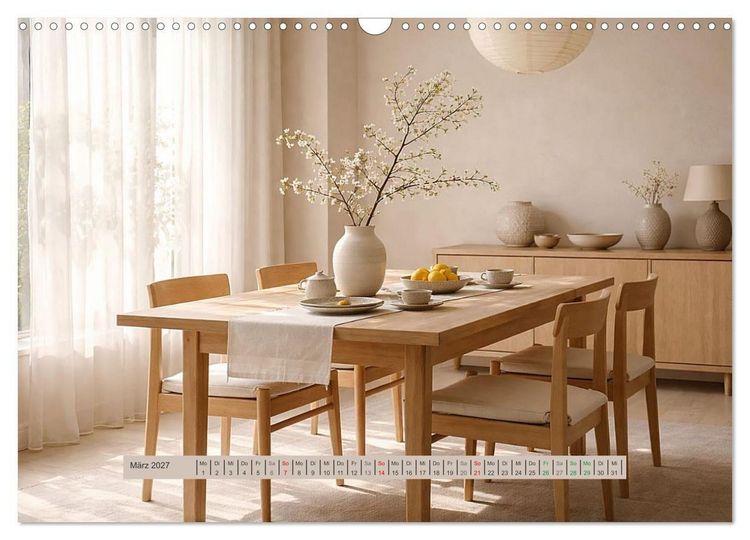 Produktbild: Wohntr&auml;ume &ndash; Minimalistische R&auml;ume voller Ruhe (Wandkalender 2027 DIN A3 quer), CALVENDO Monatskalender