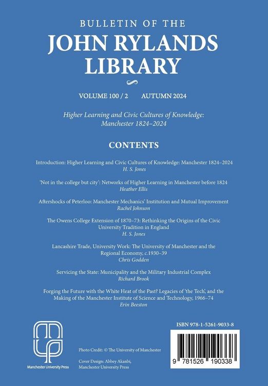 Produktbild: Bulletin of the John Rylands Library 100/2