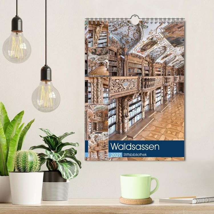 Produktbild: Waldsassen Stiftsbibliothek (Wandkalender 2027 DIN A4 hoch), CALVENDO Monatskalender