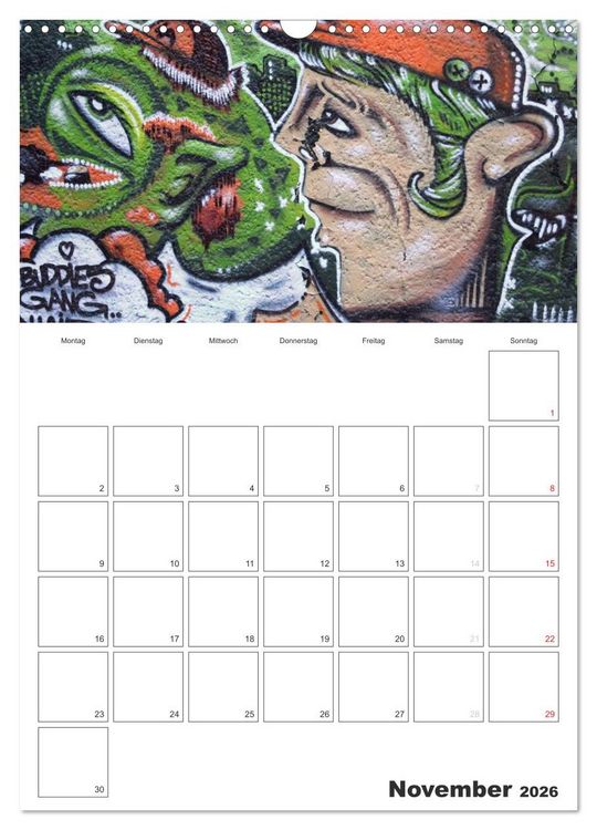 Produktbild: GRAFFITI 2026 / Planer (Wandkalender 2026 DIN A3 hoch), CALVENDO Monatskalender