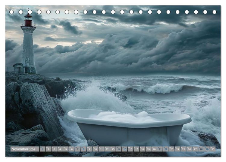 Produktbild: Wannenidylle (Tischkalender 2026 DIN A5 quer), CALVENDO Monatskalender