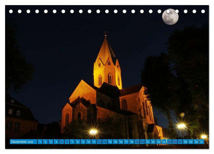 Produktbild: Essen Lichter der Nacht (Tischkalender 2026 DIN A5 quer), CALVENDO Monatskalender