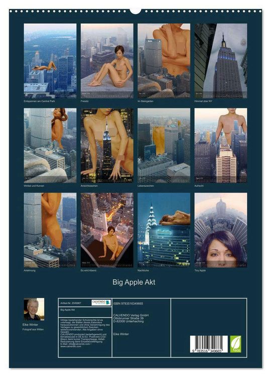 Produktbild: Big Apple Akt (hochwertiger Premium Wandkalender 2026 DIN A2 hoch), Kunstdruck in Hochglanz