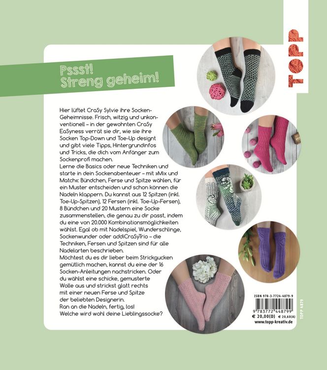 Produktbild: CraSy Secrets - Socken ganz einfach stricken