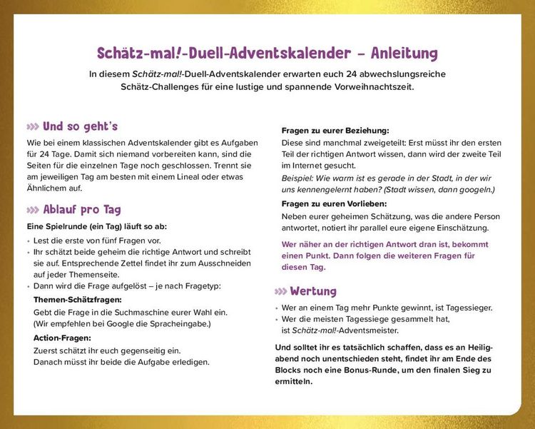Produktbild: Sch&auml;tz mal! Das Adventskalender-Duell