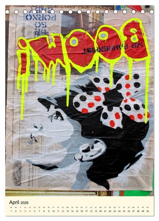 Produktbild: StreetArt London (Tischkalender 2026 DIN A5 hoch), CALVENDO Monatskalender