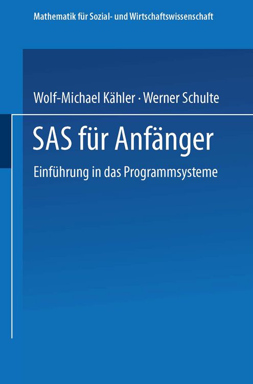 Produktbild: SAS f&uuml;r Anf&auml;nger