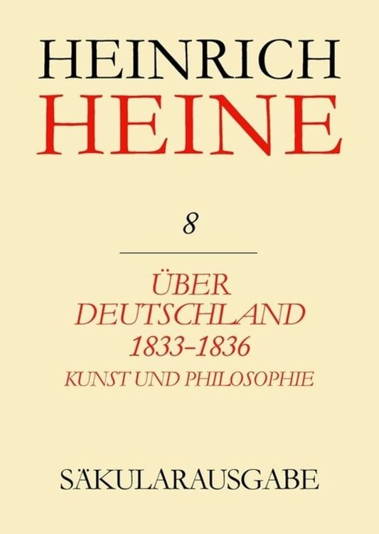 Produktbild: Über Deutschland 1833-1836. Aufsätze über Kunst und Philosophie