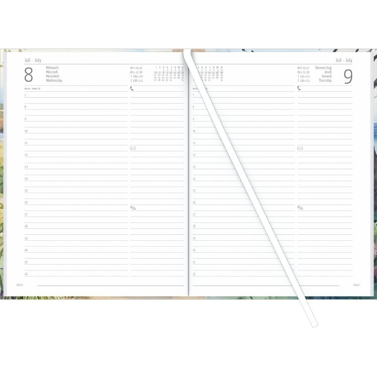 Produktbild: Buchkalender Style Beach 2026 - Büro-Kalender A5 - Cheftimer - 1 Tag 1 Seite - 352 Seiten - Blume - Alpha Edition