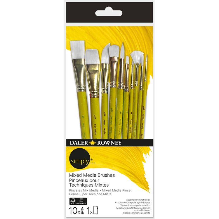Produktbild: Daler Rowney Mixed Media Pinsel Set simply 10 St&uuml;ck