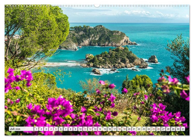 Produktbild: Sizilien - Taormina (hochwertiger Premium Wandkalender 2026 DIN A2 quer), Kunstdruck in Hochglanz