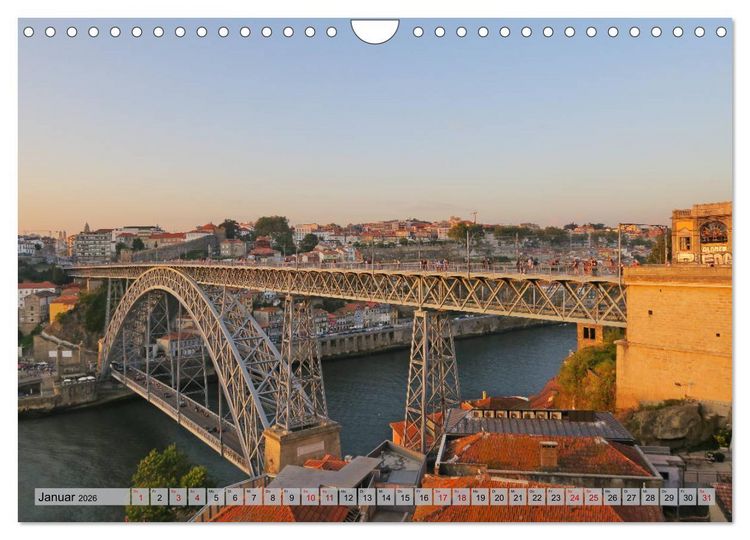 Produktbild: Von Porto nach Santiago de Compostela (Wandkalender 2026 DIN A4 quer), CALVENDO Monatskalender