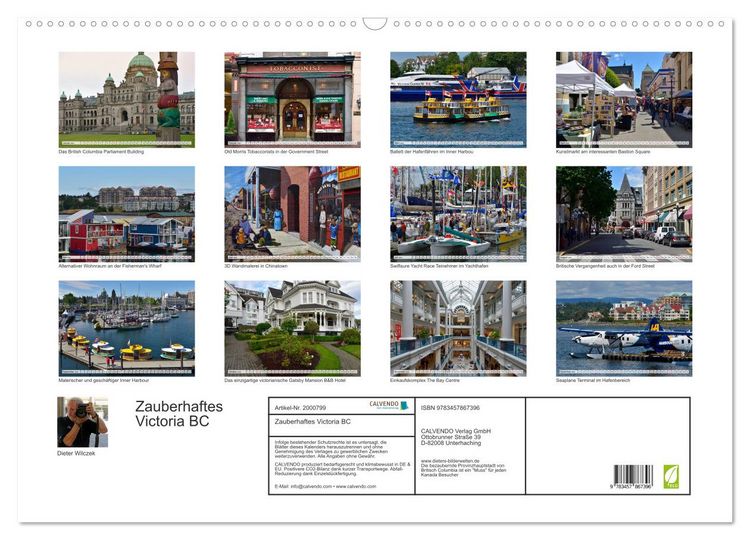 Produktbild: Zauberhaftes Victoria BC (Wandkalender 2026 DIN A2 quer), CALVENDO Monatskalender