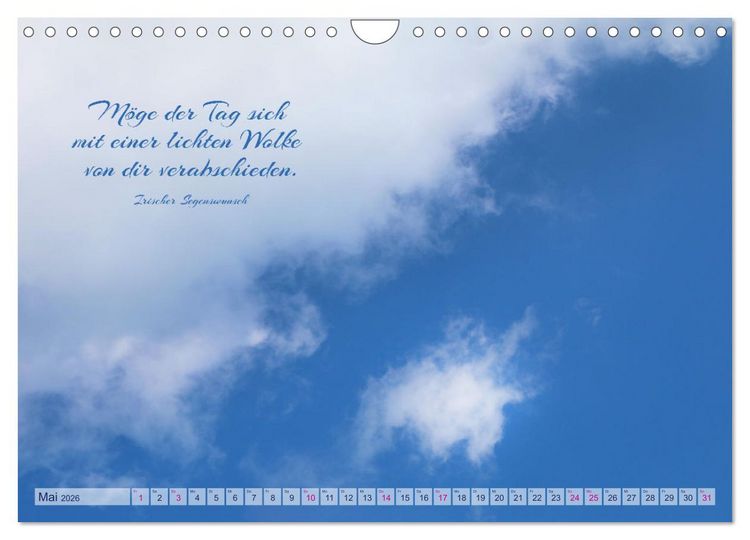 Produktbild: Die Wolken: "Schauspieler der L&uuml;fte" (Wandkalender 2026 DIN A4 quer), CALVENDO Monatskalender