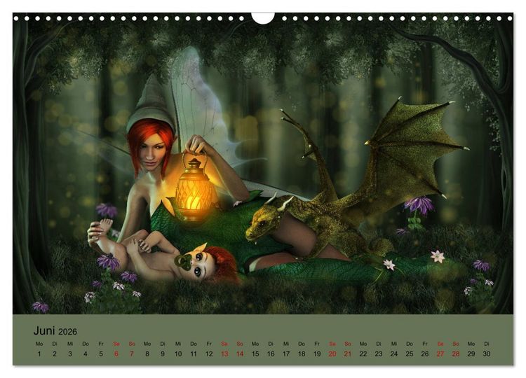 Produktbild: Elfenlichter, die Reise geht weiter (Wandkalender 2026 DIN A3 quer), CALVENDO Monatskalender