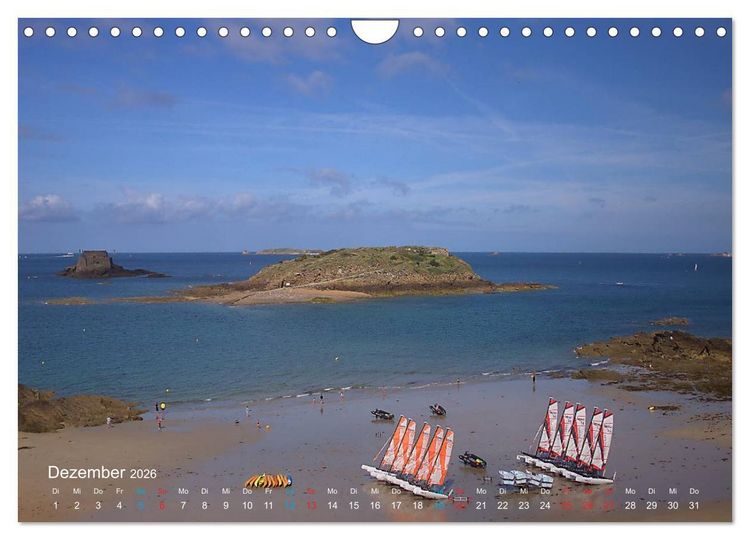 Produktbild: Bretagne - Sehnsucht in Blau (Wandkalender 2026 DIN A4 quer), CALVENDO Monatskalender