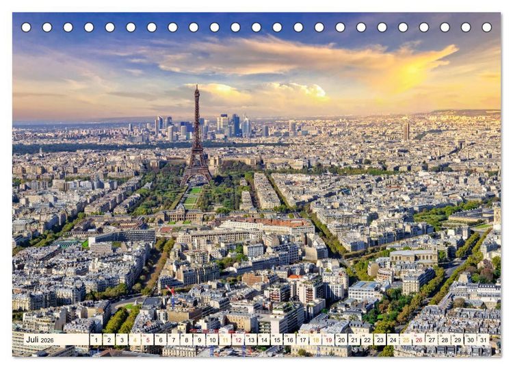 Produktbild: Eiffelturm - Ikone der Architektur (Tischkalender 2026 DIN A5 quer), CALVENDO Monatskalender