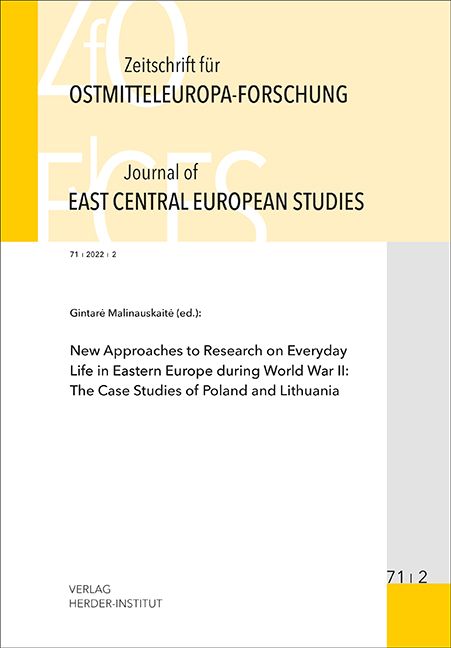 Produktbild: Zeitschrift f&uuml;r Ostmitteleuropa-Forschung (ZfO) 71/2 / Journal of East Central European Studies (JECES)