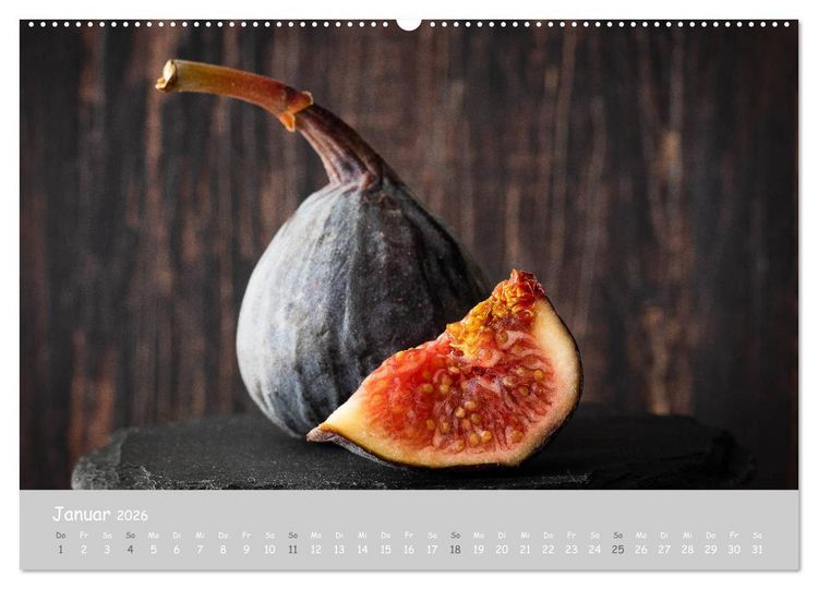 Produktbild: authentic FOOD art Obst und Gem&uuml;se (hochwertiger Premium Wandkalender 2026 DIN A2 quer), Kunstdruck in Hochglanz