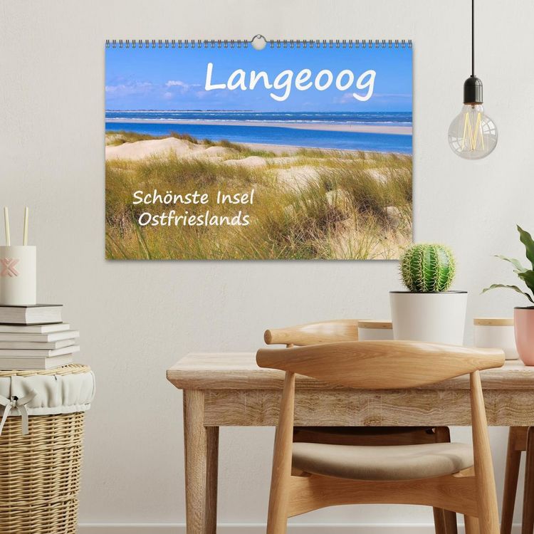 Produktbild: Langeoog - Sch&ouml;nste Insel Ostfrieslands (Wandkalender 2026 DIN A3 quer), CALVENDO Monatskalender