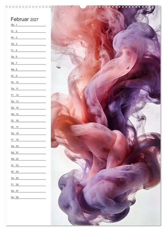 Produktbild: Quiet Fluids - Fluid Art Farben zwischen Wasser und Licht (Wandkalender 2027 DIN A2 hoch), CALVENDO Monatskalender