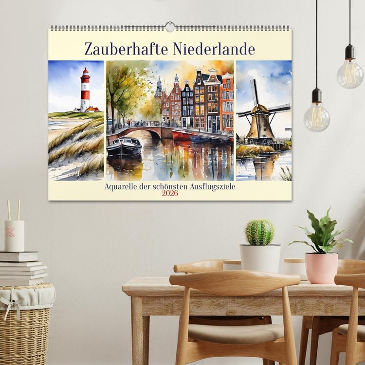 Produktbild: Zauberhafte Niederlande (Wandkalender 2026 DIN A2 quer), CALVENDO Monatskalender