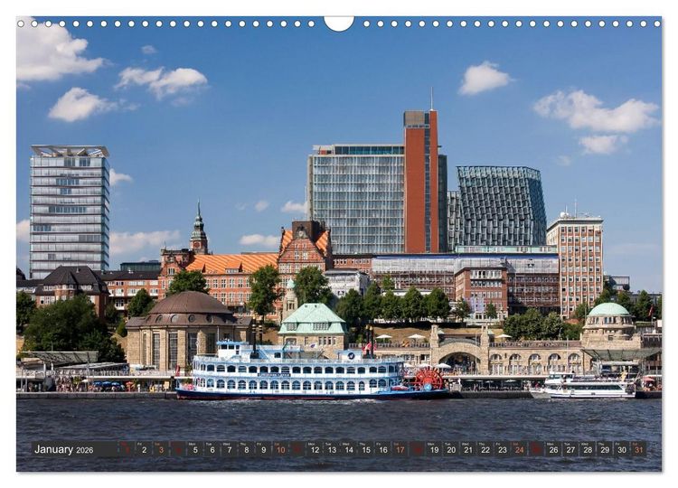 Produktbild: Hamburg.Discover northern Germany&rsquo;s cosmopolitan city (Wall Calendar 2026 DIN A3 landscape), CALVENDO 12 Month Wall Calendar