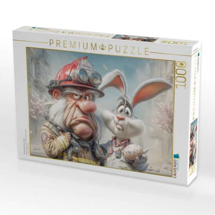 Produktbild: CALVENDO Puzzle Tat&uuml;tata, der Hase ist da! | 1000 Teile Lege-Gr&ouml;&szlig;e 64x48cm Foto-Puzzle f&uuml;r gl&uuml;ckliche Stunden