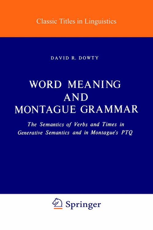 Produktbild: Word Meaning and Montague Grammar