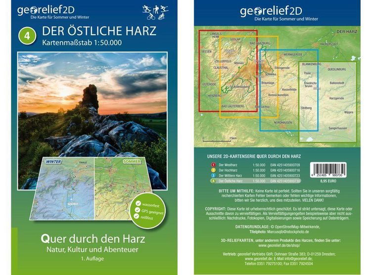 Produktbild: Wanderkarte Der &Ouml;stliche Harz 1:50.000
