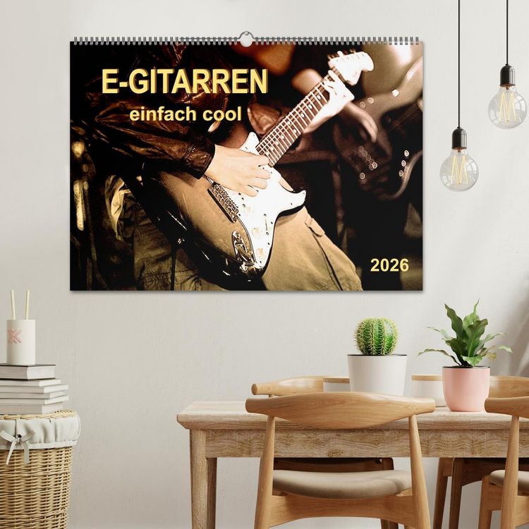 Produktbild: E-Gitarren - einfach cool (Wandkalender 2026 DIN A2 quer), CALVENDO Monatskalender