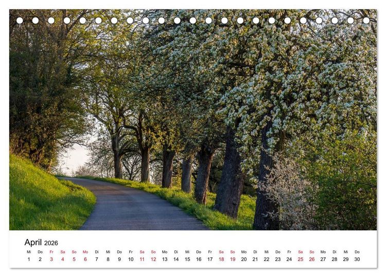 Produktbild: Wege in der Natur - Kraichgau und Enzkreis (Tischkalender 2026 DIN A5 quer), CALVENDO Monatskalender