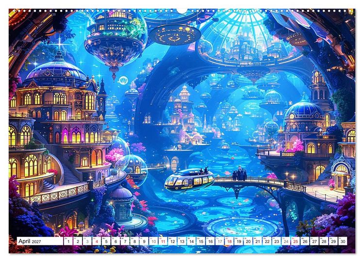 Produktbild: Wimmelnde Wunderwelten (Wandkalender 2027 DIN A2 quer), CALVENDO Monatskalender