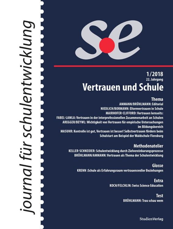 Produktbild: Journal f&uuml;r schulentwicklung 1/2018