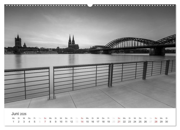 Produktbild: K&ouml;ln - monochrome Ansichten (Wandkalender 2026 DIN A2 quer), CALVENDO Monatskalender