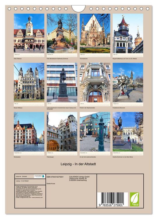 Produktbild: Leipzig - In der Altstadt (Wandkalender 2026 DIN A4 hoch), CALVENDO Monatskalender