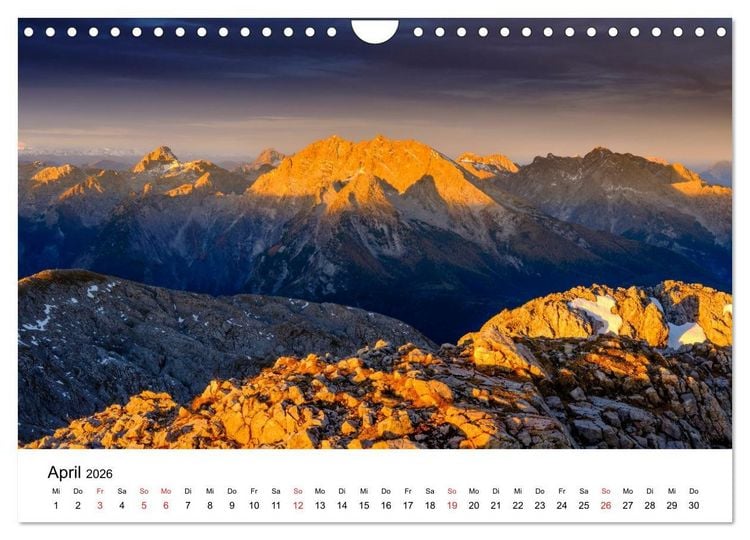 Produktbild: Berchtesgadener Berge im Licht (Wandkalender 2026 DIN A4 quer), CALVENDO Monatskalender