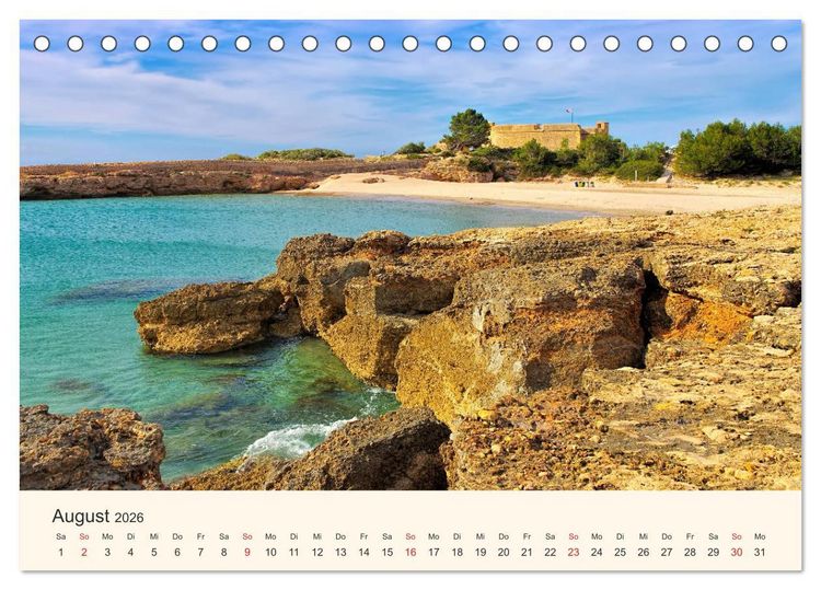 Produktbild: Costa Dorada - Die Goldene K&uuml;ste Spaniens (Tischkalender 2026 DIN A5 quer), CALVENDO Monatskalender