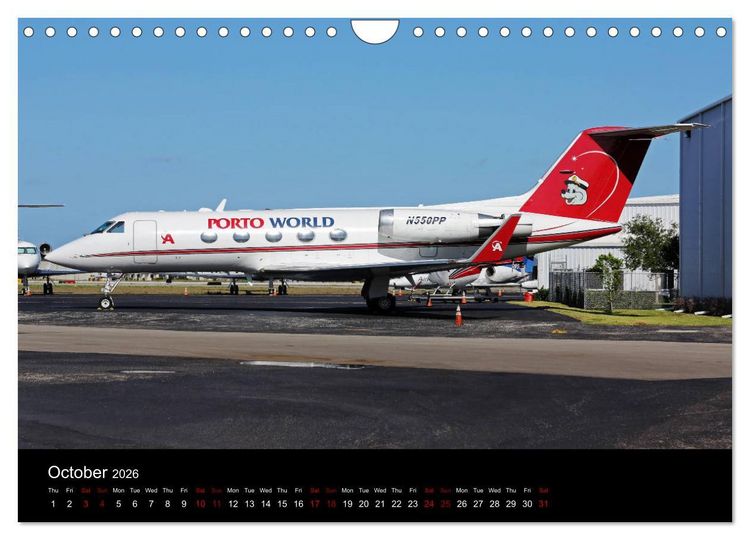 Produktbild: Bizjets (Wall Calendar 2026 DIN A4 landscape), CALVENDO 12 Month Wall Calendar