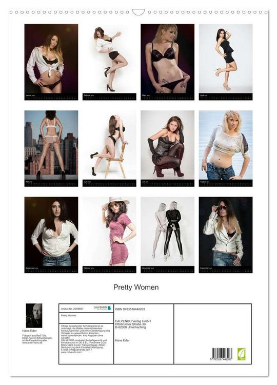 Produktbild: Pretty Women (Wandkalender 2026 DIN A2 hoch), CALVENDO Monatskalender