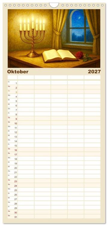 Produktbild: Familienplaner 2027 - Heinrich Heine. Sein Leben, seine literarischen Werke mit 5 Spalten (Wandkalender, 21 x 45 cm) CALVENDO