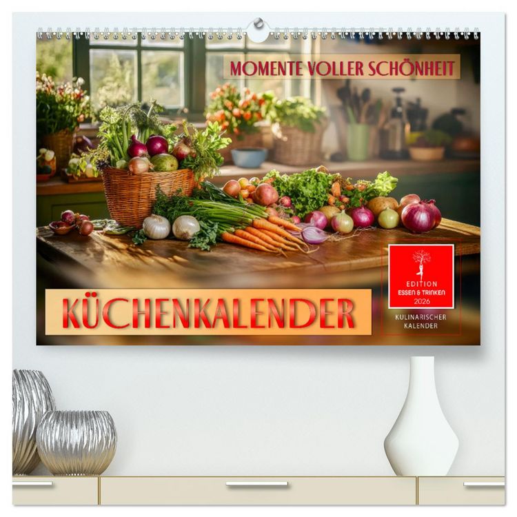 Produktbild: K&uuml;chenkalender - Momente voller Sch&ouml;nheit (hochwertiger Premium Wandkalender 2026 DIN A2 quer), Kunstdruck in Hochglanz