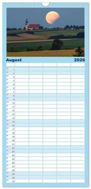 Produktbild: Familienplaner 2026 - Welt unter Sternen mit 5 Spalten (Wandkalender, 21 x 45 cm) CALVENDO