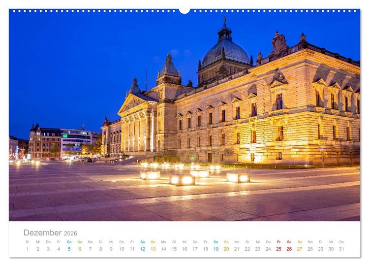 Produktbild: Leipzig - Spaziergang durch Epochen (Wandkalender 2026 DIN A2 quer), CALVENDO Monatskalender
